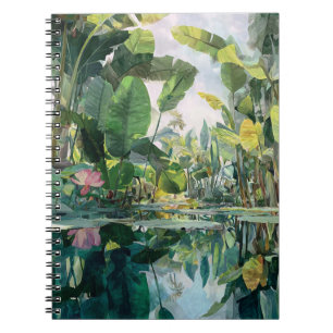 Cuaderno Reflexivo Jungle Pond Pink Lotus Art