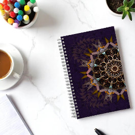 Cuaderno Refracción de púrpura de unión de hilos apilados