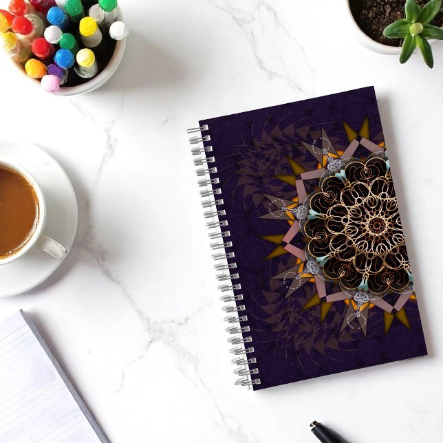 Cuaderno Refracción de púrpura de unión de hilos apilados (Subido por el creador)