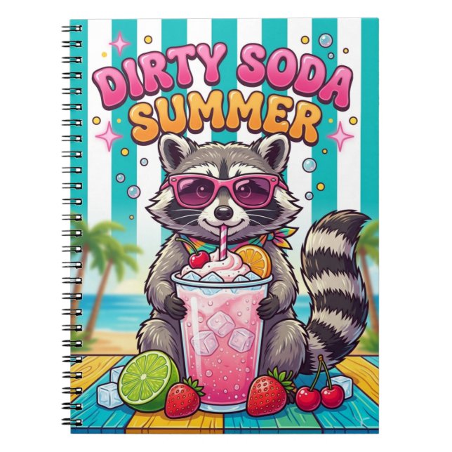 Cuaderno Refresco Sucio de Verano  Bebida de Verano de Mapa (Frente)