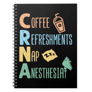 Cuaderno Refrescor del café Nap Anestesia CRNA