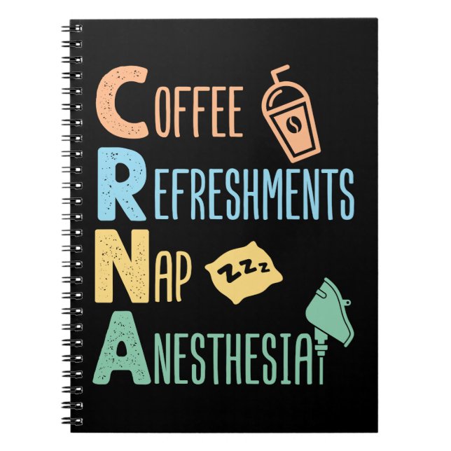 Cuaderno Refrescor del café Nap Anestesia CRNA (Frente)