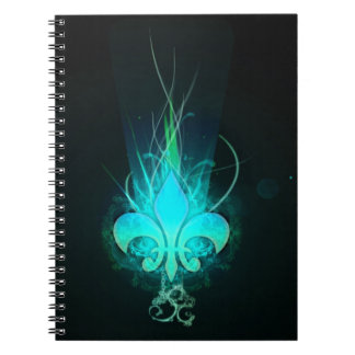 Cuaderno refresque la flor lis del drenaje