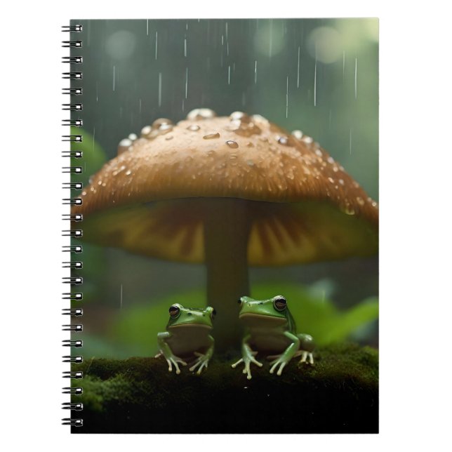 Cuaderno Refugio en el Día de las Lluvias: Ranas refugiándo (Frente)