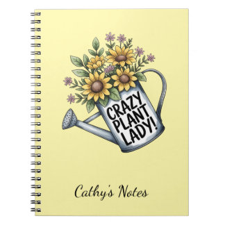 Cuaderno Regadera Floral Amarilla Señora Loca de las Planta