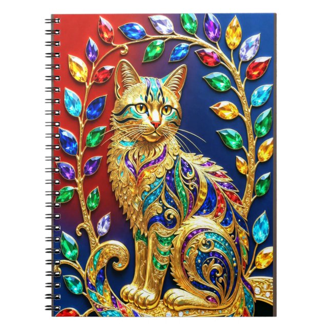 Cuaderno Regal Jewel Cat – Multicolor Luxury Art (Frente)