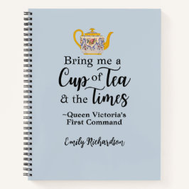 Cuaderno Regalaje de citas de té de la Reina Victoria de Co