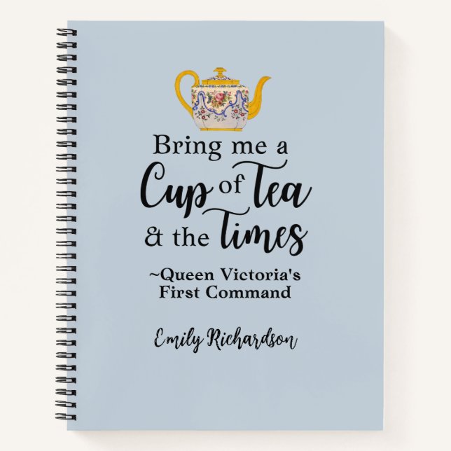 Cuaderno Regalaje de citas de té de la Reina Victoria de Co (Anverso)