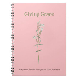 Cuaderno Regalar gracia al perdón de Rubor Pink Wildflower
