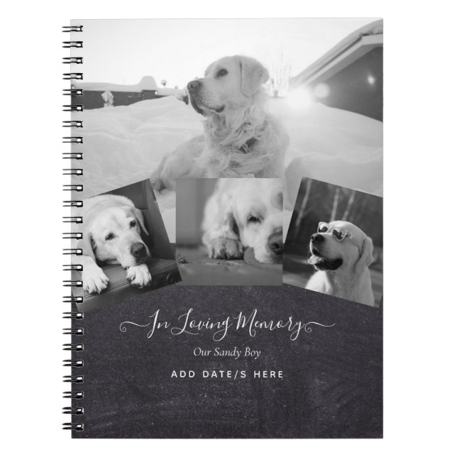 Cuaderno Regalo conmemorativo de perro de la foto - Collage (Frente)
