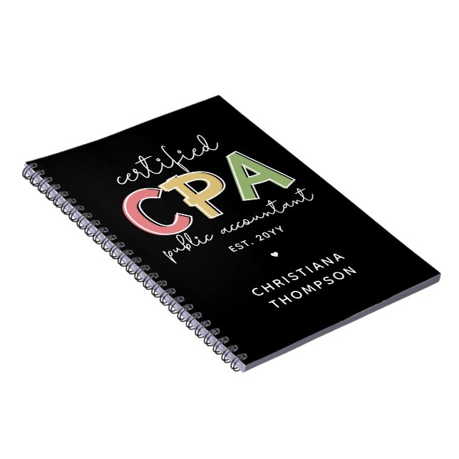 Cuaderno Regalo contable público certificado de CPA persona (Lado Derecho)