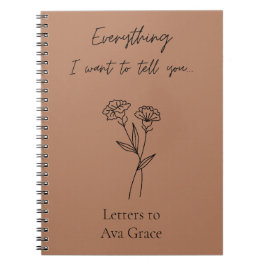 Cuaderno Regalo de aborto de personalizado Grief Journal Me