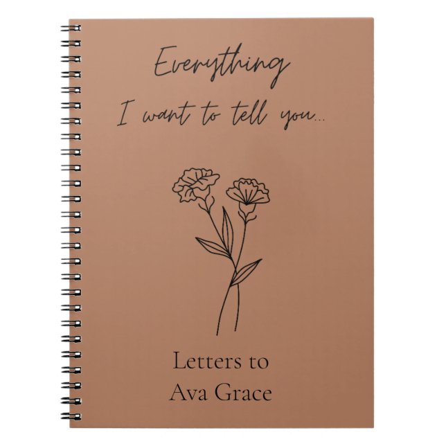 Cuaderno Regalo de aborto de personalizado Grief Journal Me (Frente)