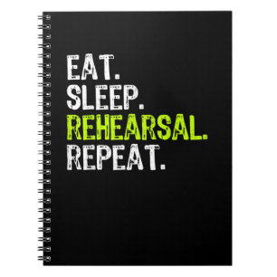 Cuaderno Regalo de actor de repetición de ensayo de sueño d
