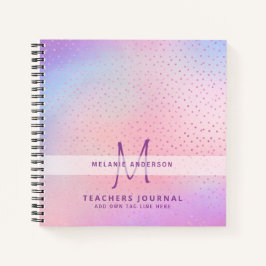 Cuaderno Regalo de agradecimiento a maestros con monograma