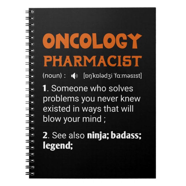 Cuaderno Regalo de agradecimiento para el farmacéutico onco (Frente)
