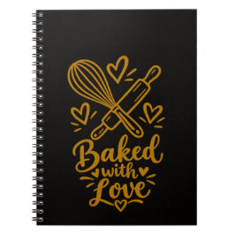 Cuaderno Regalo de amante de la repostería horneado con amo