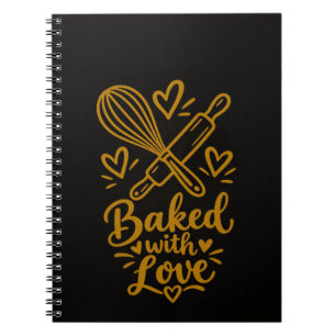 Cuaderno Regalo de amante de la repostería horneado con amo