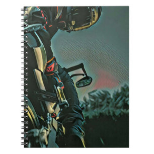 Cuaderno regalo de amante de las carreras de motocicletas