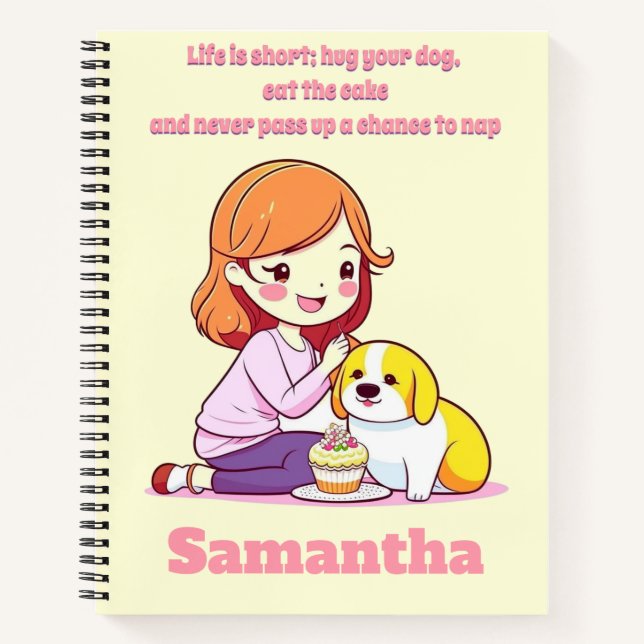 Cuaderno Regalo de amante de los perros con pipa de perro p (Anverso)