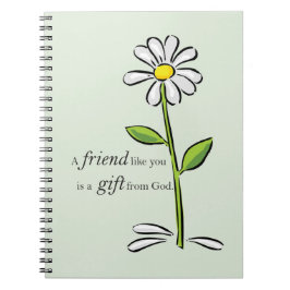 Cuaderno Regalo de amigo de Dios, Margarita en verde, Relig