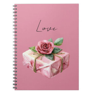 Cuaderno Regalo de Amor Rosa Flor