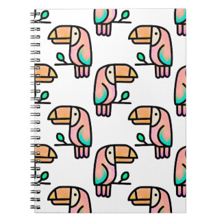 Cuaderno regalo de animal de ave toucán tropical lindo para