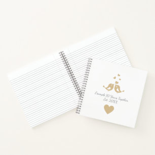 Cuaderno Regalo de aniversario personalizado por años junto