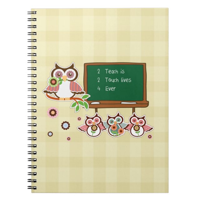 Cuaderno Regalo de Apreciación de Maestros de Lechuza Cuta (Frente)