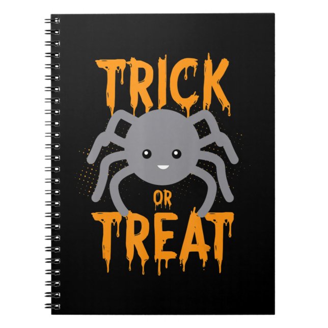 Cuaderno Regalo de araña | Araña - Trick O Trete - Hallowee (Frente)