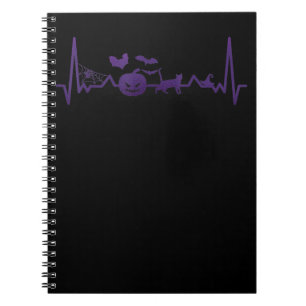 Cuaderno Regalo de araña Divertido Heartbeat Line Hallowe