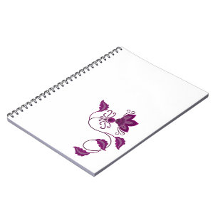 CUADERNO REGALO DE ARTE DE FLORES DE PURPLE MODERNO CREATIV