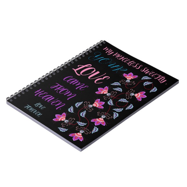 CUADERNO REGALO DE ARTE DE FLORES DE PURPLE MODERNO CREATIV (Lado Izquierdo)