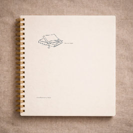 Cuaderno Regalo de arte de línea de soledad minimalista par
