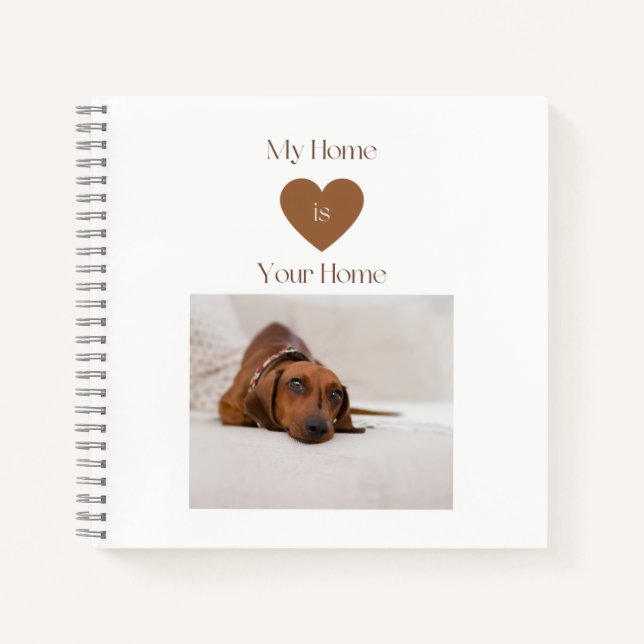 Cuaderno Regalo de bienvenida para amantes de perros, Dachs (Anverso)