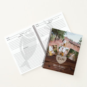 Cuaderno Regalo de Boda Rústico RECIPES Book Family Heirloo
