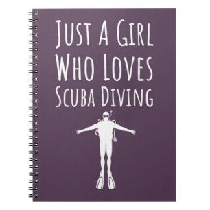 Cuaderno Regalo de buceo en rosa para niñas deportistas acu