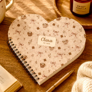 Cuaderno Regalo de Chocolate Caliente Acogedor con Nombre P