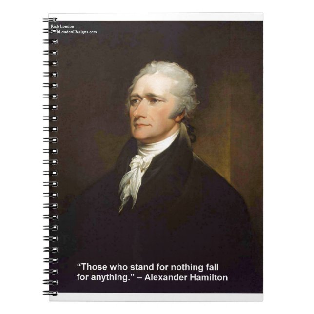 Cuaderno Regalo de cita de Hamilton Fall For Anything (Frente)