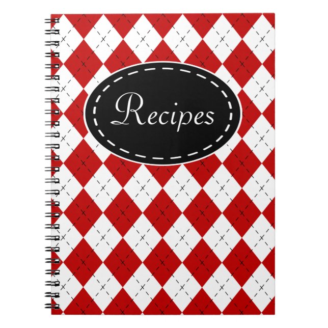 Cuaderno Regalo de cocina de recetas retro para portátiles (Frente)
