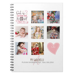 Cuaderno Regalo de COLLAGE DE FOTOS de GODMOTHER con verso