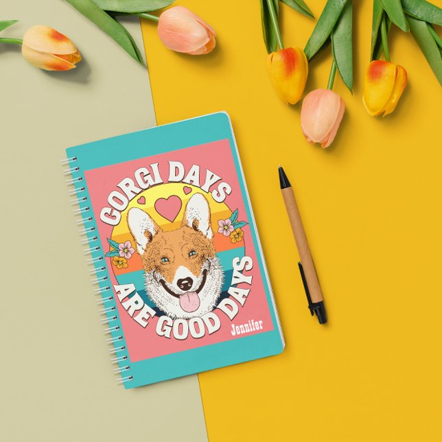 Cuaderno Regalo de Corgi Lover para mamá Personalizado Perr (Subido por el creador)