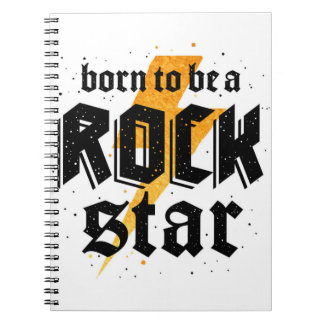 Cuaderno regalo de cumpleaños de estrella de rock