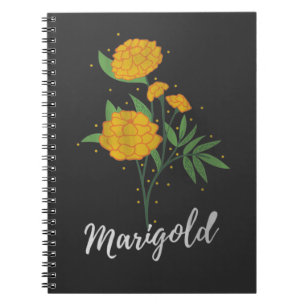 Cuaderno Regalo de cumpleaños de octubre flor de maravilla