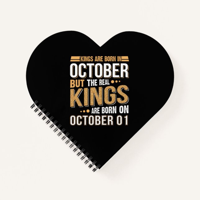 Cuaderno Regalo de cumpleaños | Los Reyes Nacieron En Octub (Anverso)