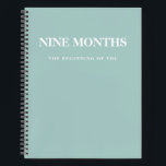 Cuaderno Regalo de Embarazo Moderno Elegante Minimalista Me<br><div class="desc">Regalo de Embarazo Moderno Elegante Minimalista Menta</div>