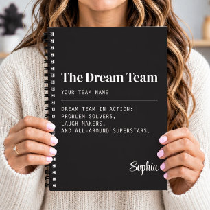 Cuaderno Regalo de equipo de ensueño personalizado para com