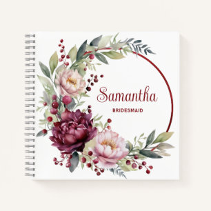 Cuaderno regalo de favor de dama de honor