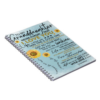 Cuaderno Regalo De Girasol A Mi Nieta