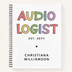 Cuaderno Regalo de graduación de Audiología Audióloga Perso